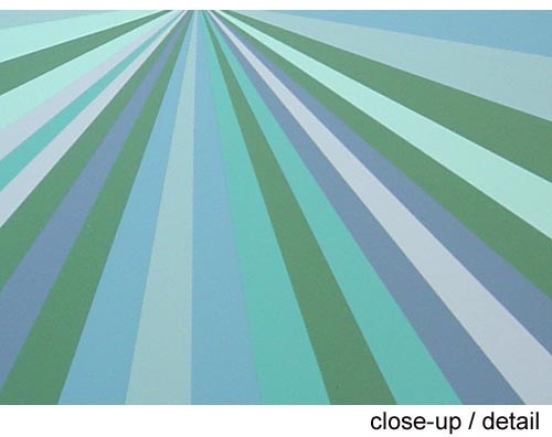 Multi-Color Blue and Green Painting Close-Up
