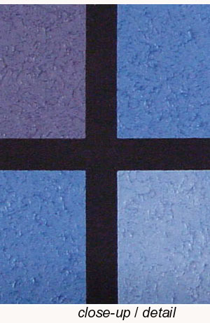 Blue and Purple Textured Painting, Close-Up View