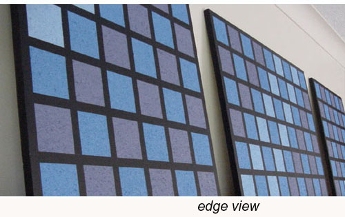 Textured Squares Triptych, Side View