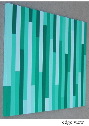 Original Painting Green Pop Bands