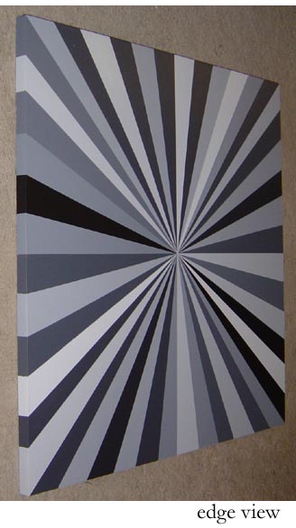 Geometric Painting Black and White Pinwheel