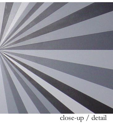 Black and White Pinwheel Painting Close-Up