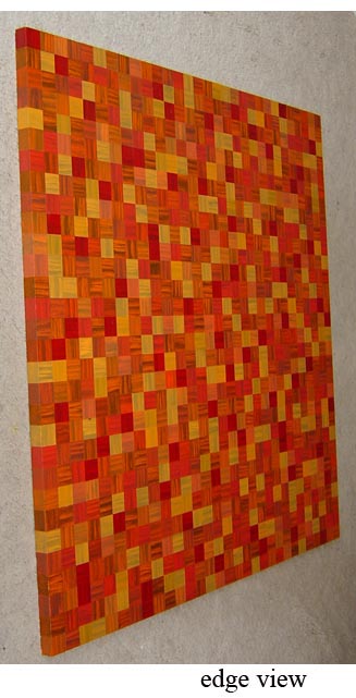 Modern Abstract Orange Squares Painting