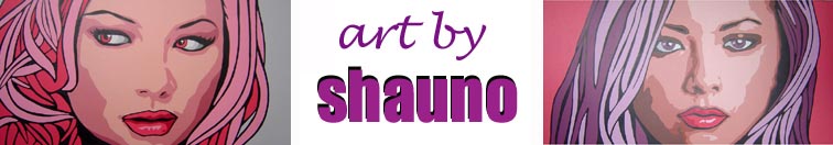 Original Portrait Paintings and Abstract Artwork by shauno