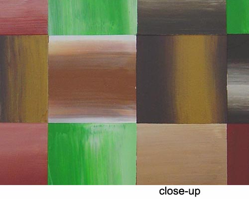 Earthtone Abstract Squares Close-Up