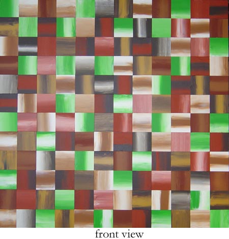 Earthtone Abstract Squares Painting