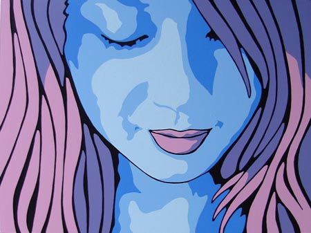 abstract portrait painting