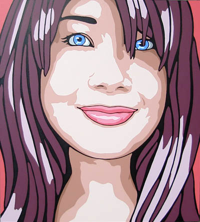 Blue Eyed Kate Pop Portrait Painting
