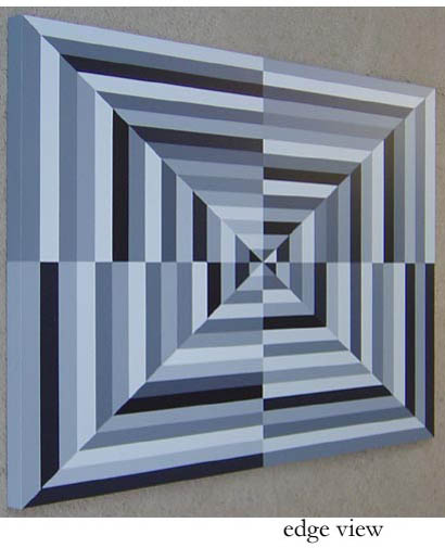 Geometric Shift Painting Edge View