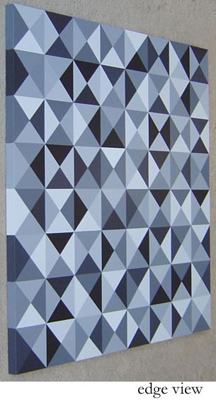 Geometric Triangles Painting Edge View