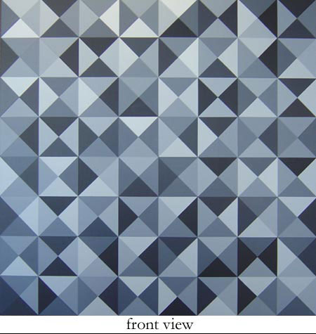 Black & White Geometric Triangles Painting