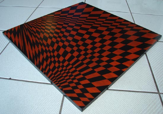 Black and Brown Geometric Wave Painting