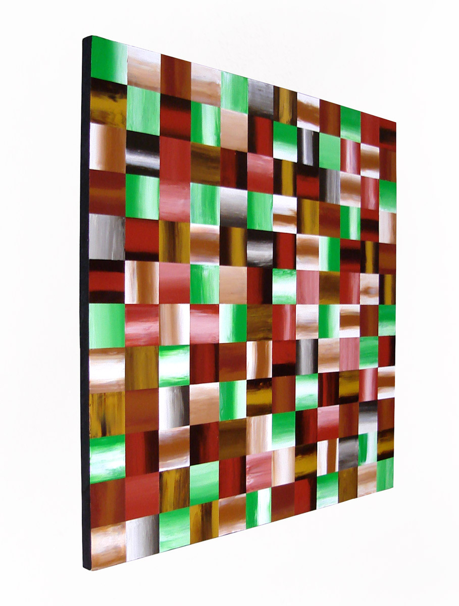 Original Abstract Earthtone Squares Painting