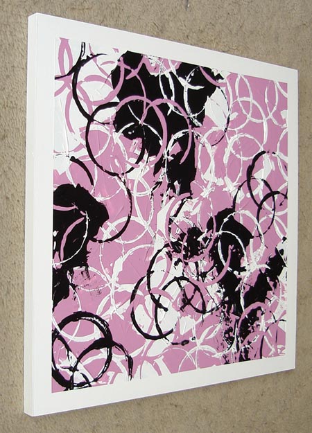 Abstract Pink Circles Painting