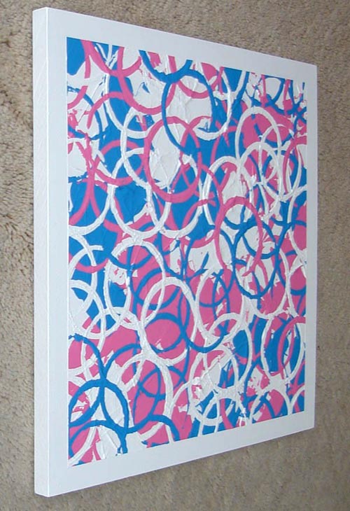 Pink And Blue Circles Painting
