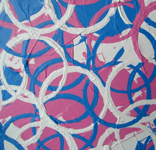 Pink And Blue Circles Close-up