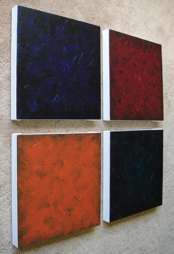 Four Piece Abstract Contemporary Quadriptych