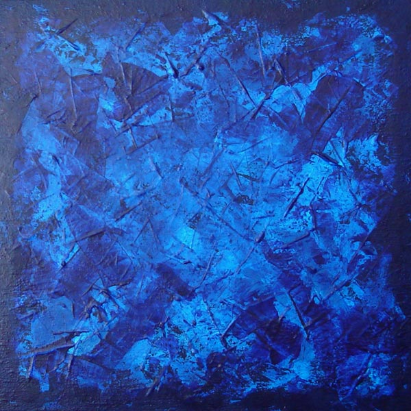 Deep Blue Wash Contemporary Art Abstract Painting
