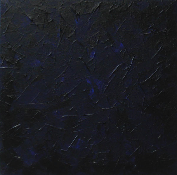 Dark Blue Wash Textured Abstract Painting
