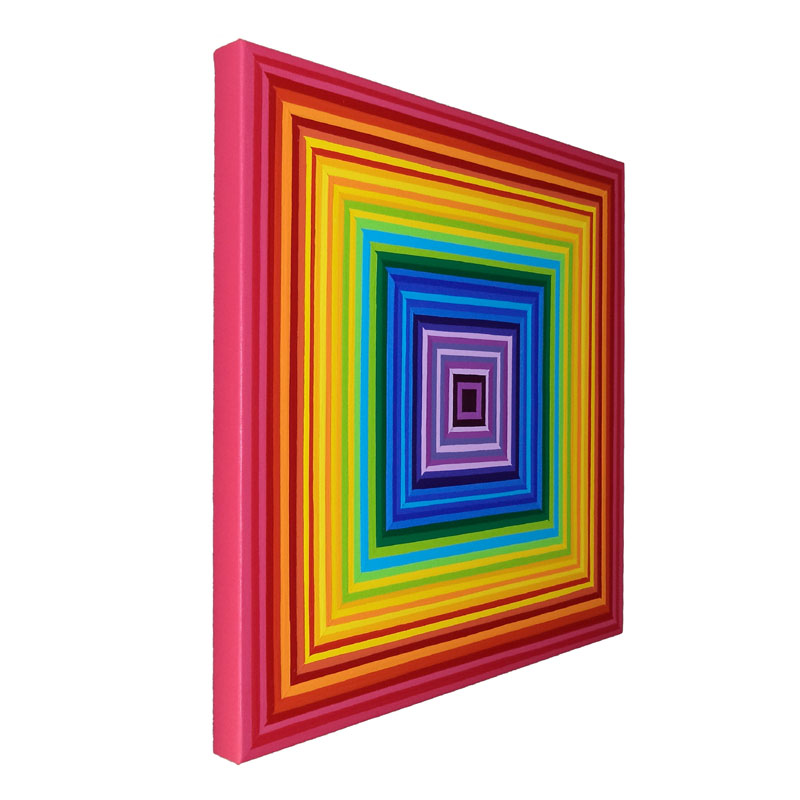 Square Rainbow Painting Angle View