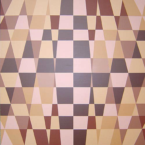 Original Beige and Tan Geometric Artwork