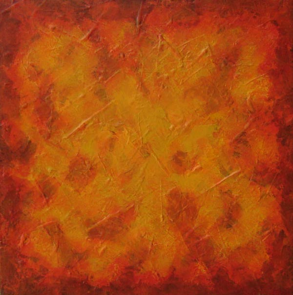 Sun Burnt Orange Contemporary Art Abstract Painting