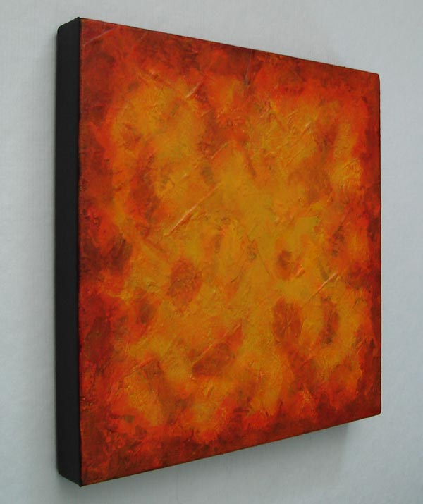 Burnt Orange Abstract Wash Painting