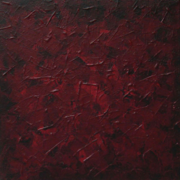 Deep Reds Wash Textured Abstract Painting