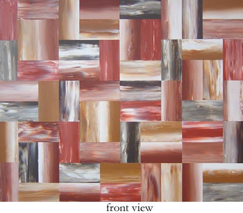 Earthtone Contemporary Weave Rectangles Painting