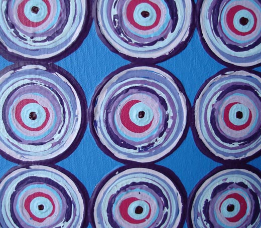 Blue And Purple Circles Art Close-up