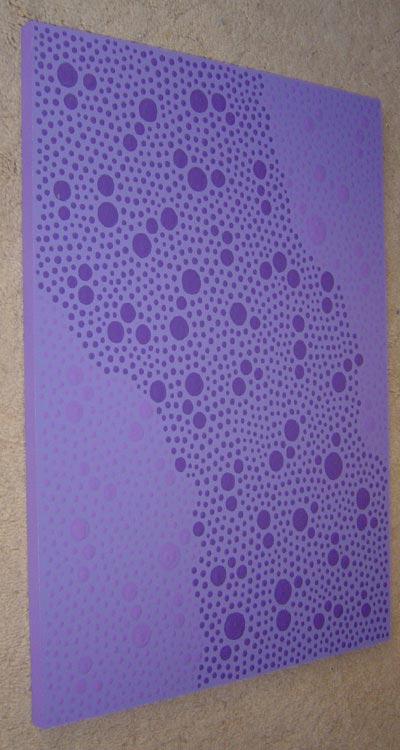 Original Dark on Light Purple Dots Painting