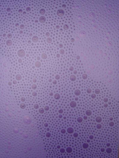 Dark on Light Purple Dots Painting Close-Up
