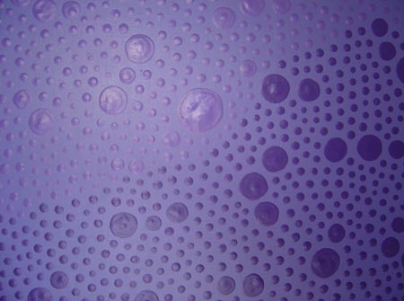 Dark on Light Purple Dots Painting Close-Up