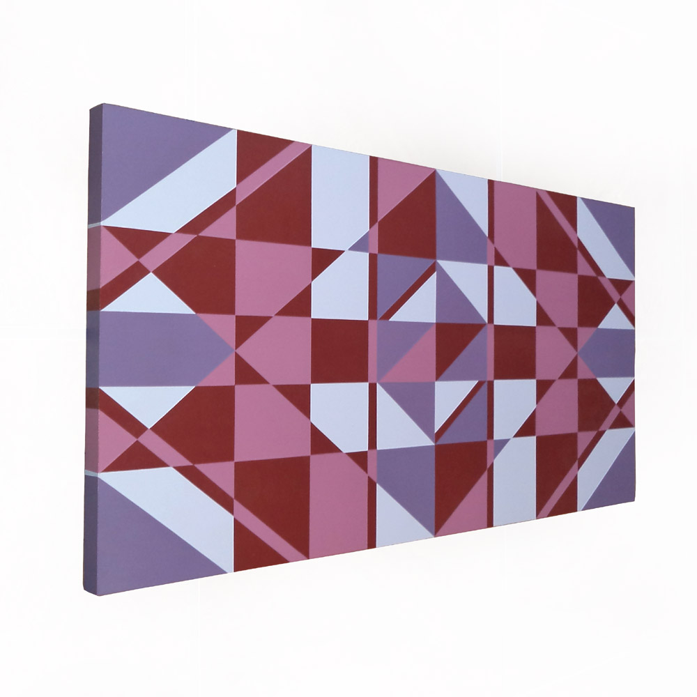 Pink And Purple Geometric Painting Modern Decor