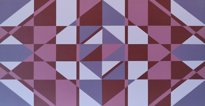 Original Geometric Wall Art Pink Purple And Burgundy Painting