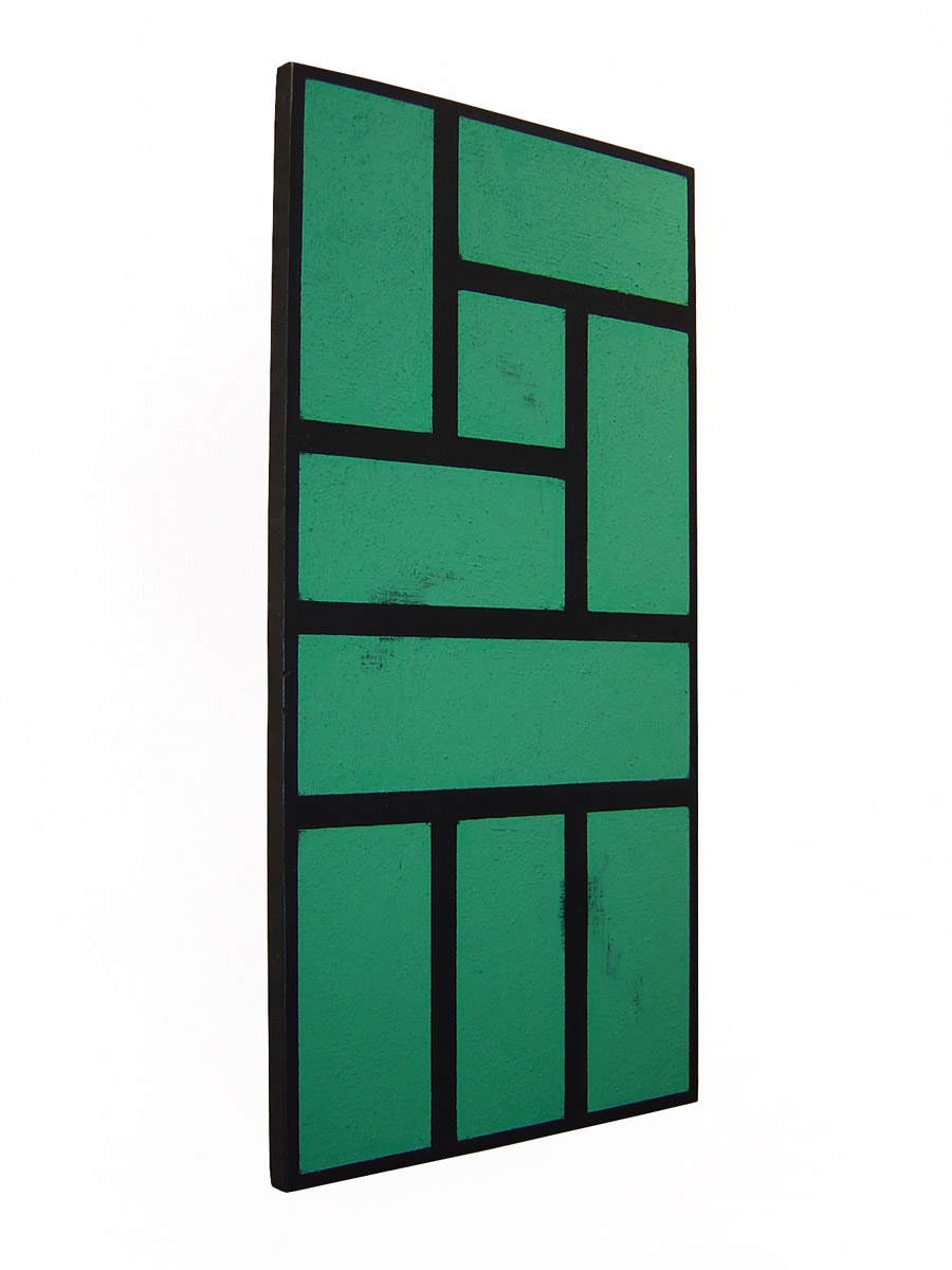 Original Textured Sand Painting Modern Green Rectangle Wall Art