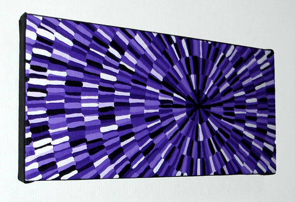 Original Shades of Purple Circle Rows Kaleidoscopic Painting