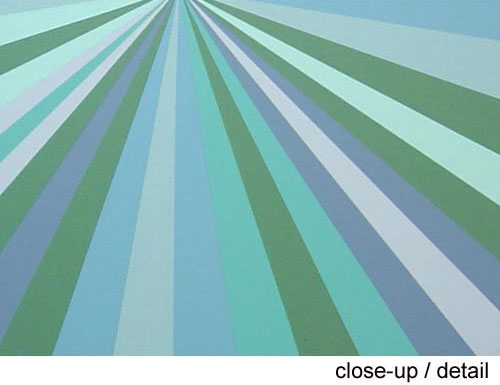 Blue and Green Pinwheel Painting Close-Up