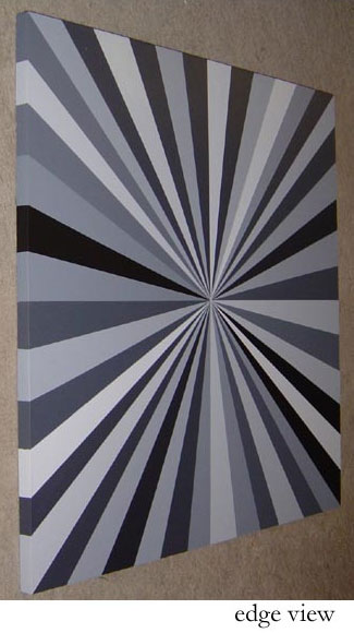 Geometric Painting Black and White Pinwheel