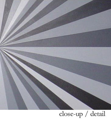 Black and White Pinwheel Painting Close-Up