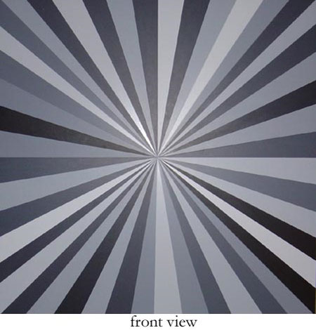 Geometric Black and White Pinwheel Painting