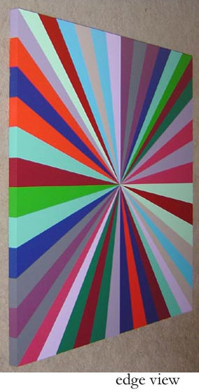 Geometric Painting Multi-Color Pinwheel