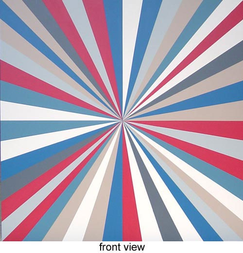 Geometric Blue and Red Pinwheel Painting