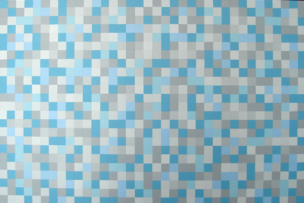 Blue and Gray Squares Painting Painting