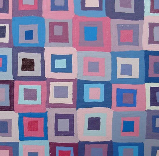 Blue And Purple Optical Squares Close-up