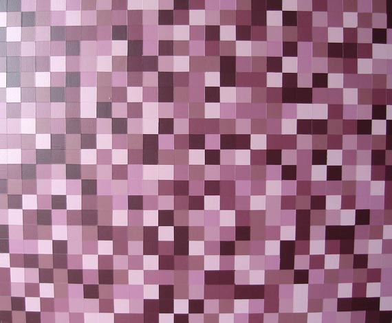 Redish Brown Squares Painting