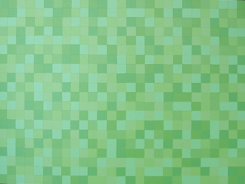 Monochromatic Green Squares Painting Painting