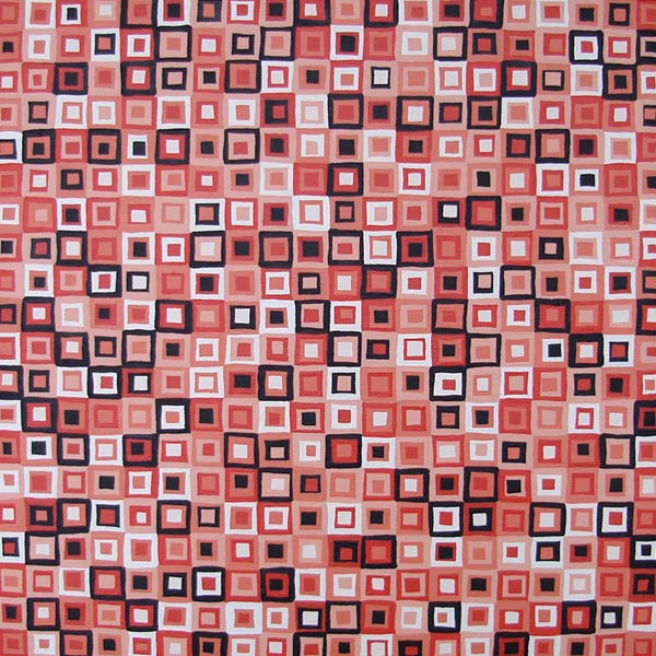 Orange Optical Squares Painting