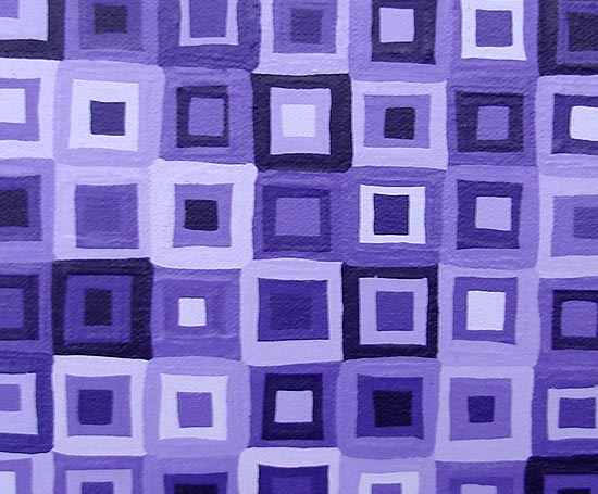 Purple Optical Squares Close-up