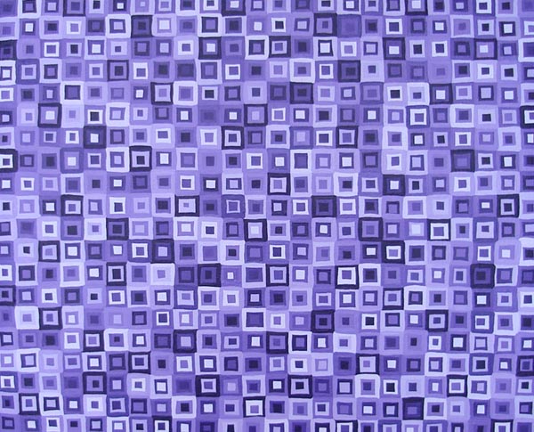 Modern Shades of Purple Optical Squares Painting